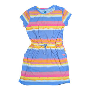 Extremely Me - Striped Dress for Girls, Featuring Blue, Pink, And Yellow Size 14
